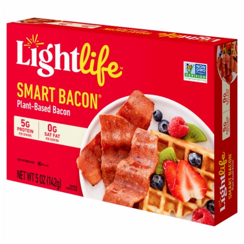 Lightlife Smart Bacon® Plant-Based Vegan Bacon Strips Perspective: top