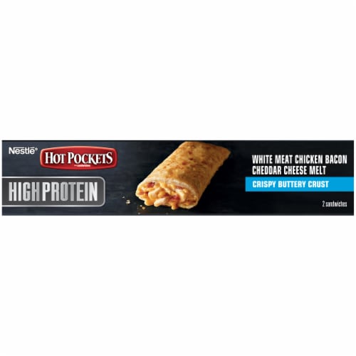 Hot Pockets® High Protein Chicken Bacon Cheddar Cheese Melt Frozen Snacks Perspective: top