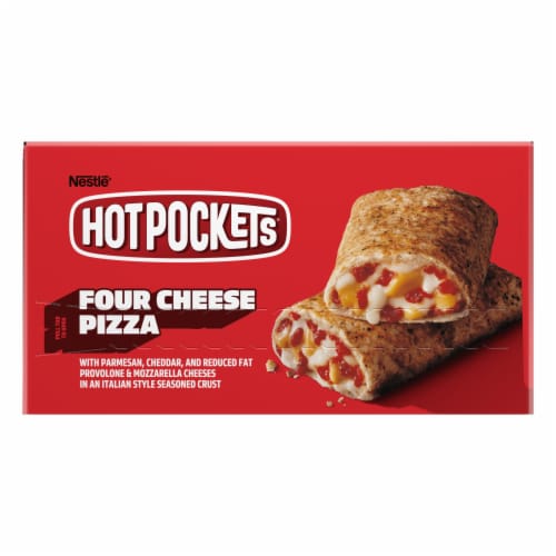 Hot Pockets® Frozen Snack Four Cheese Pizza Garlic Buttery Crust Frozen Sandwiches Perspective: top