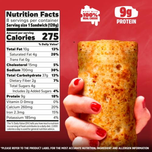 Hot Pockets Four Cheese Pizza Frozen Snacks in a Garlic Buttery Crust Perspective: top