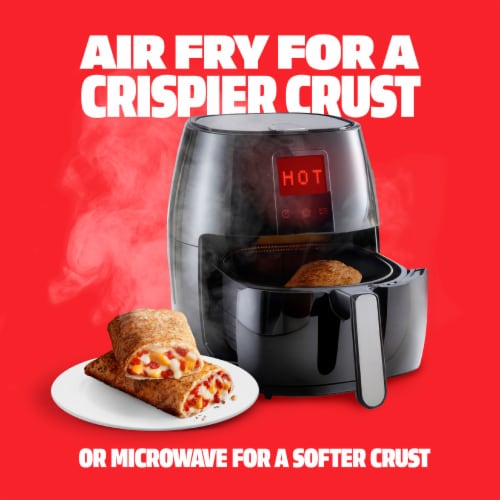 Hot Pockets Four Cheese Pocket Pizza Snack Air Fryer Frozen Sandwiches Perspective: top