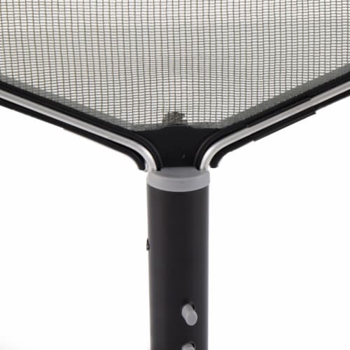 JED Pool Tools Pro Aluminum Deep Leaf Pool Skimmer Head w/ Nylon Mesh Bag, Black Perspective: top