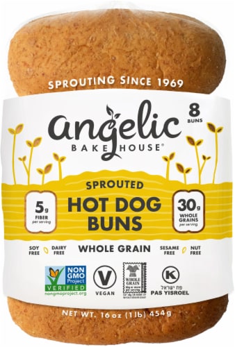Angelic Bakehouse® 7 Sprouted Whole Grains Hot Dog Buns Perspective: top