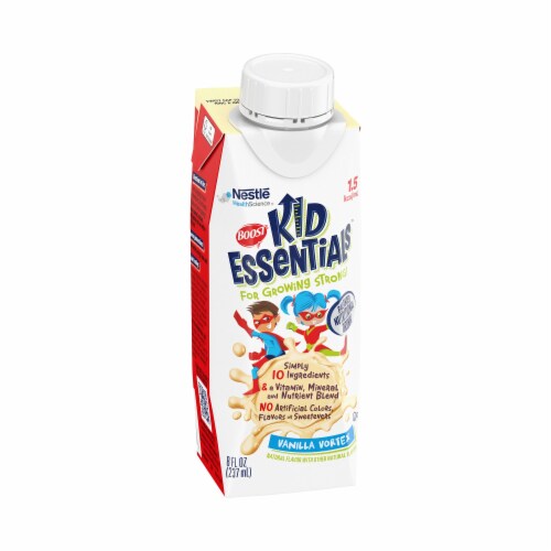 Boost Kid Essentials 1.5 Pediatric Oral Supplement Vanilla 8 oz Carton 24 Ct Perspective: top