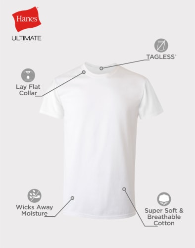 Hanes® Ultimate Men's ComfortSoft® Crew T-Shirts Perspective: top