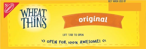 Wheat Thins Original Whole Grain Crackers Perspective: top