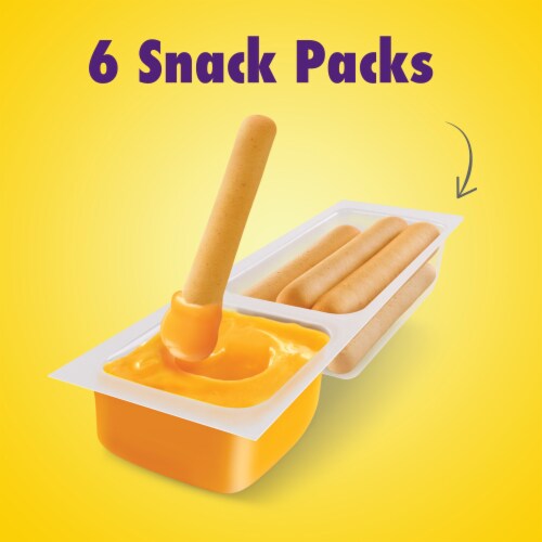 Handi-Snacks Premium Breadsticks 'N Cheesy Dip Snack Packs Perspective: top