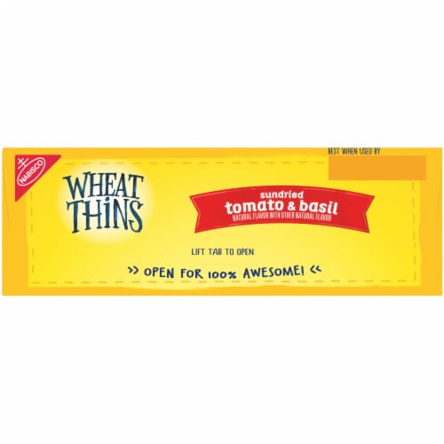 Wheat Thins Sundried Tomato & Basil Crackers Family Size Perspective: top