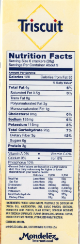Triscuit Roasted Garlic Crackers Perspective: top