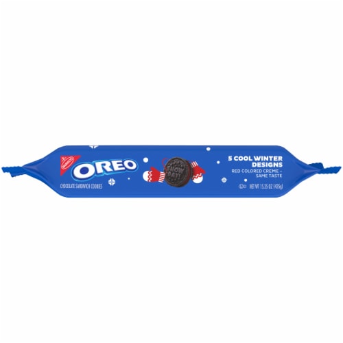 Oreo Winter Chocolate Sandwich Cookies Perspective: top