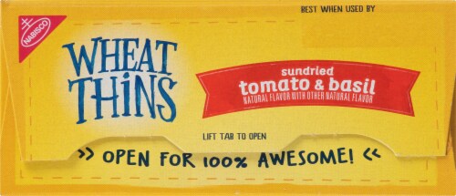 Wheat Thins Whole Grain Sundried Tomato & Basil Flavored Crackers Perspective: top