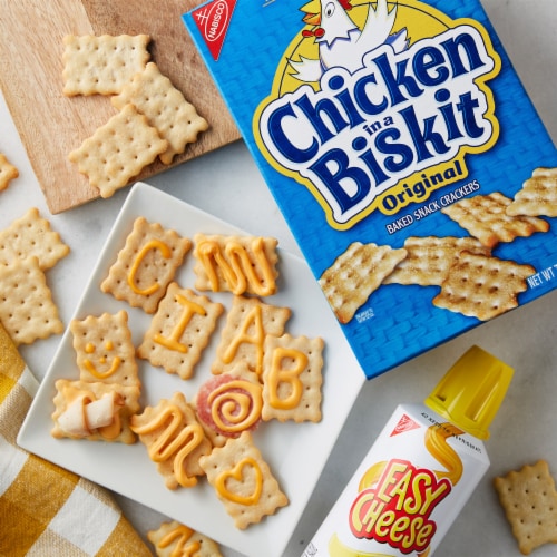 Chicken In A Biskit Original Baked Snack Crackers Perspective: top