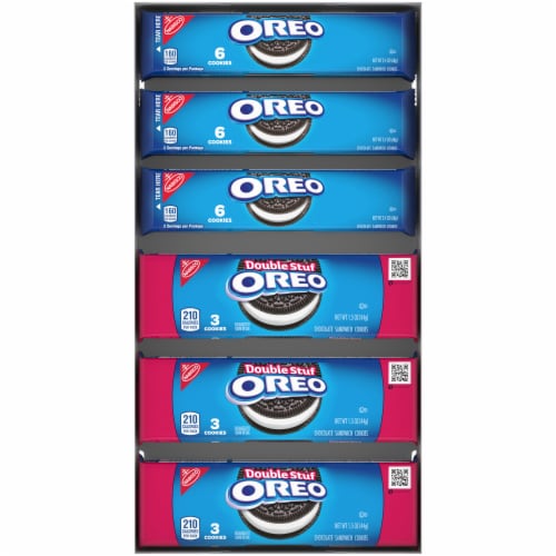 Oreo & Oreo Double Stuf Chocolate Sandwich Cookies Variety Pack Perspective: top