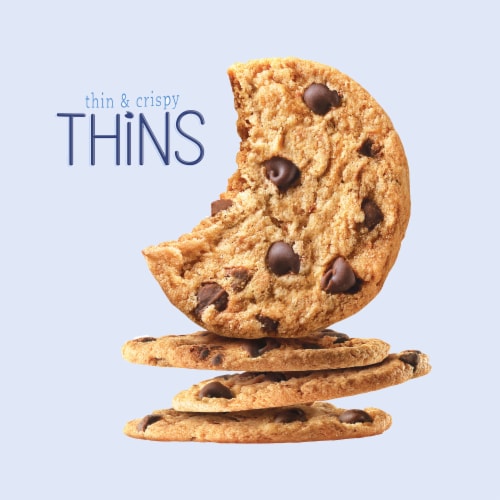 CHIPS AHOY! Thins Original Chocolate Chip Cookies Perspective: top