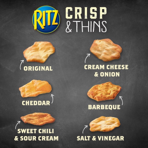 RITZ Crisp and Thins Salt and Vinegar Chips Perspective: top