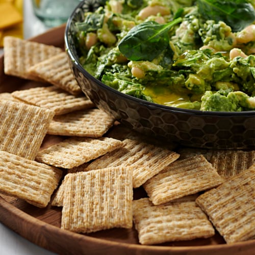 Triscuit Hint of Sea Salt Whole Grain Vegan Crackers Perspective: top