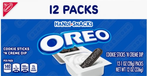 Handi-Snacks Oreo Cookie Sticks 'n Creme Dip Snack Packs Perspective: top