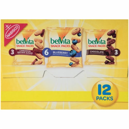 belVita Bites Breakfast Biscuits Snack Packs Perspective: top