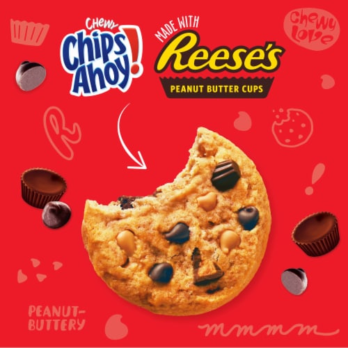 CHIPS AHOY! Chewy Reese'S Peanut Butter Cups Chocolate Chip Cookies Family Size Perspective: top