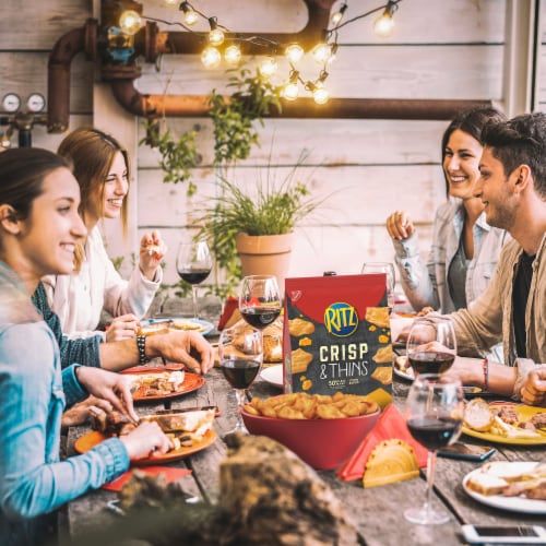Ritz Crisp & Thins Cheddar Chips Perspective: top