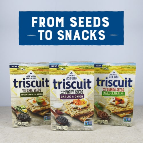 Triscuit Rosemary & Jalapeno With Chia Seeds Whole Grain Wheat Crackers Perspective: top