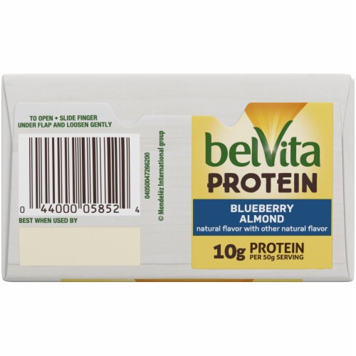 belVita Blueberry Almond Protein Biscuits Perspective: top
