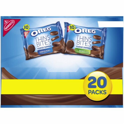 Oreo Fudge Dipped Thins Bites Perspective: top