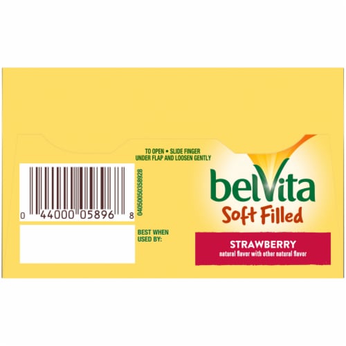 belVita Soft Filled Strawberry Baked Biscuits Perspective: top