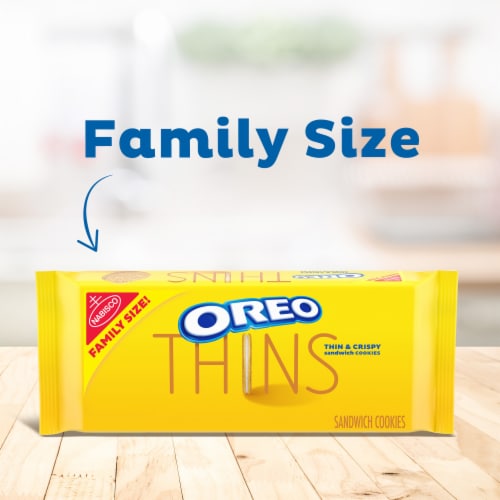 Oreo Thins Golden Sandwich Cookies Family Size Perspective: top