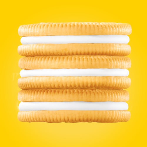 OREO Golden Sandwich Cookies Family Size Perspective: top