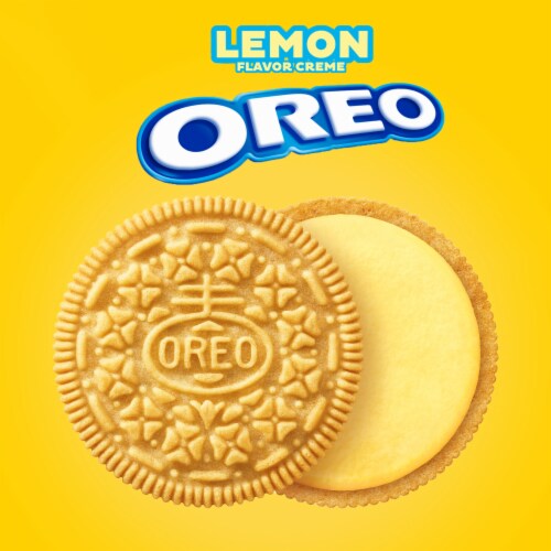 OREO Lemon Creme Sandwich Cookies Family Size Perspective: top