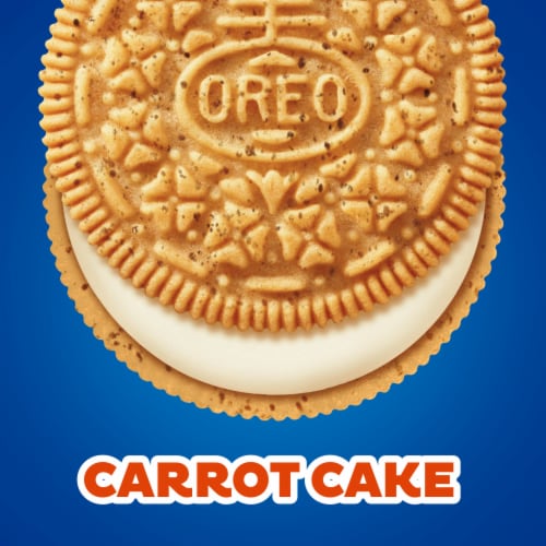 Oreo Carrot Cake Cream Cheese Flavored Creme Sandwich Cookies Family Size Perspective: top