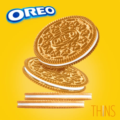 OREO Thins Golden Sandwich Cookies Family Size Perspective: top