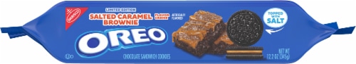 Oreo Limited Edition Salted Caramel Brownie Chocolate Sandwich Cookies Perspective: top