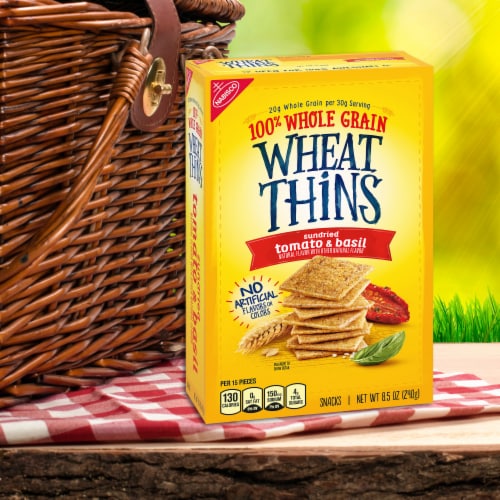 Wheat Thins Sundried Tomato & Basil Whole Grain Wheat Crackers Perspective: top