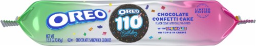 Oreo Chocolate Limited Edition Confetti Cake Sandwich Cookies Perspective: top