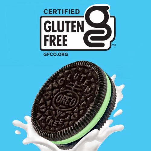 OREO Gluten Free Mint Creme Chocolate Sandwich Cookies Perspective: top
