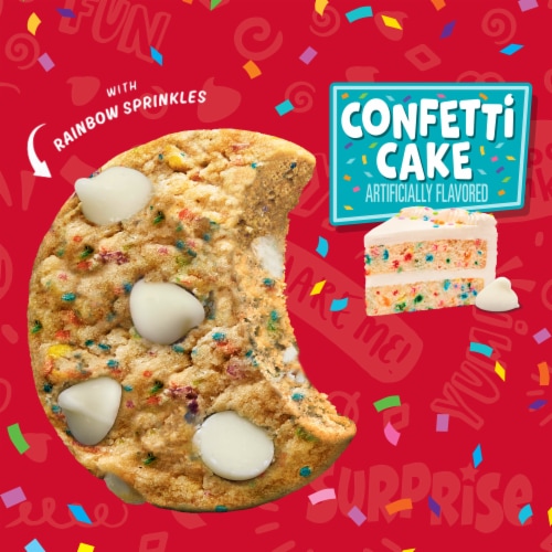 CHIPS AHOY! Chewy Confetti Cake Cookies with Rainbow Sprinkles Birthday Cookies Family Size Perspective: top