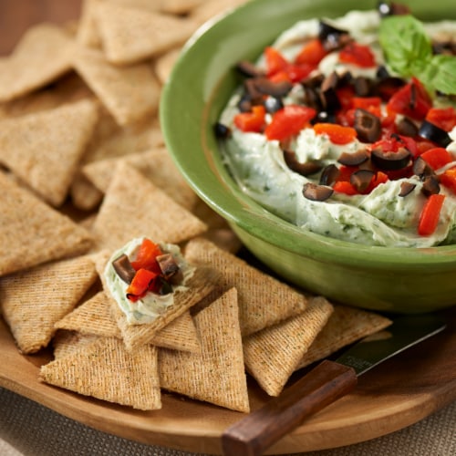 Triscuit Thin Crisps Sour Cream & Onion Whole Grain Wheat Crackers Perspective: top