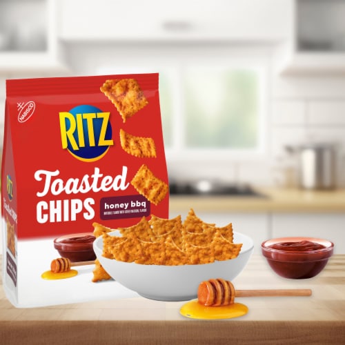 RITZ Toasted Chips Honey BBQ Crackers Perspective: top