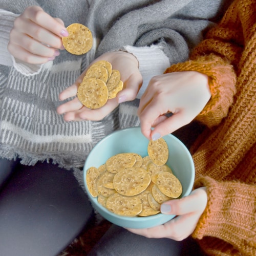 GOOD THINS Mixed Seed Rice Gluten Free Crackers Perspective: top