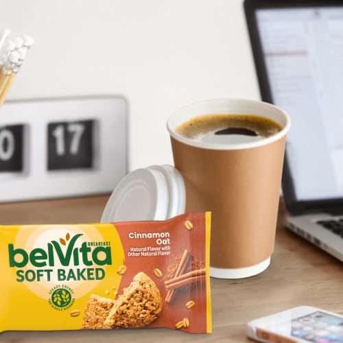 belVita Soft Baked Cinnamon Oat Breakfast Biscuits Perspective: top