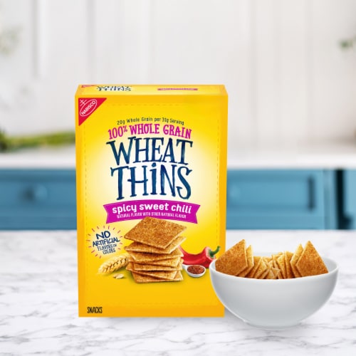 Wheat Thins Spicy Sweet Chili Whole Grain Wheat Crackers Perspective: top