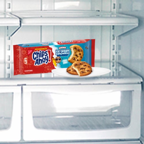 CHIPS AHOY! Chewy Ice Cream Sandwich Chocolate Chip Cookies Perspective: top