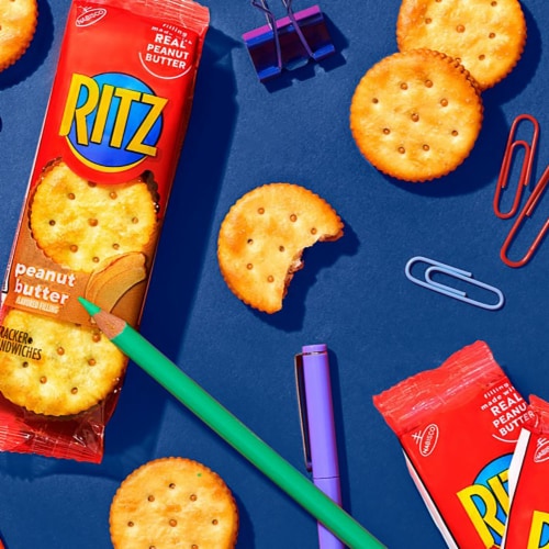 RITZ Peanut Butter Sandwich Crackers Perspective: top