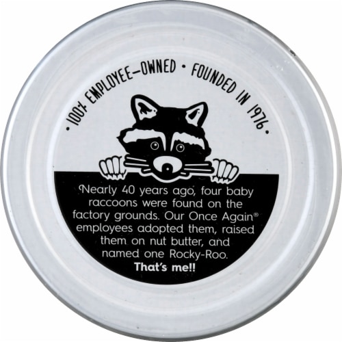Once Again Organic Creamy Unsweetened Salt Free Peanut Butter Perspective: top