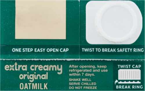 Planet Oat® Dairy Free Shelf Stable Extra Creamy Original Oat Milk Quart Perspective: top