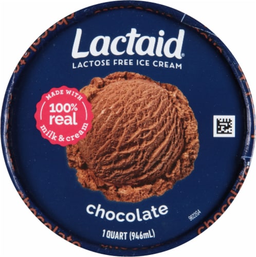 Lactaid Chocolate Ice Cream Ice Cream Tub Perspective: top