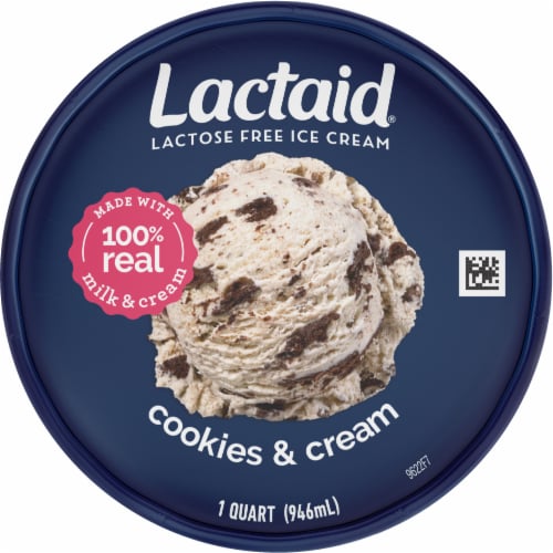 Lactaid Cookie & Cream Ice Cream Perspective: top