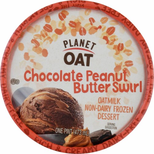 Planet Oat Chocolate Peanut Butter Swirl Frozen Dessert Perspective: top